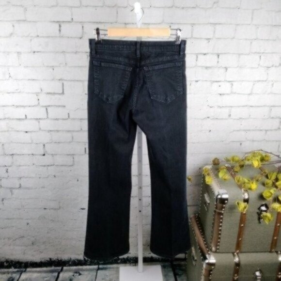 NYDJ Straight Leg Tummy Tuck High Waisted Straight Leg Jeans Black Size 4P - Picture 2 of 7